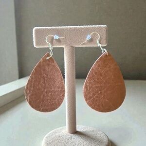 Elegant Brown Teardrop Earrings